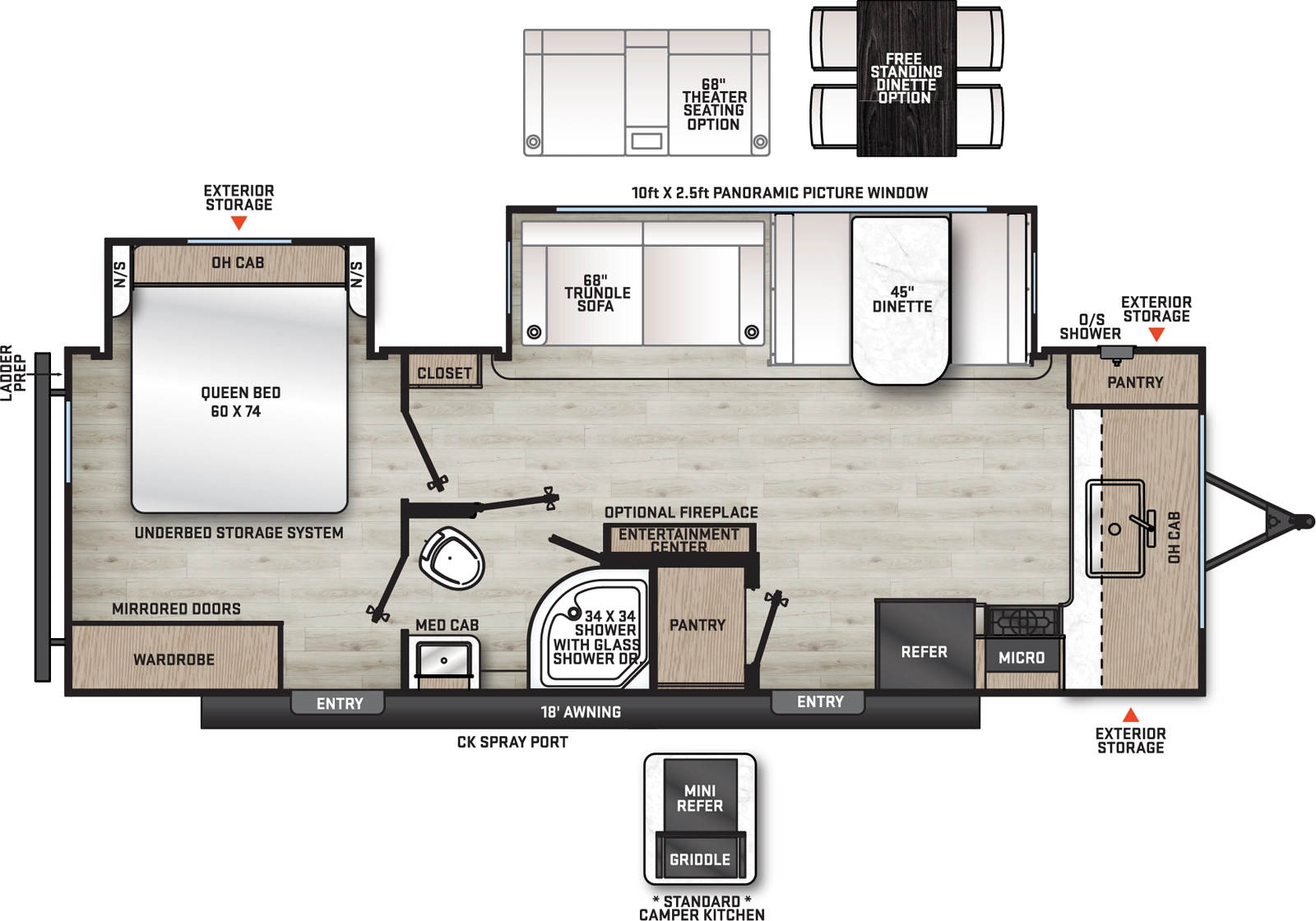 Aurora 26FKDS Floorplan